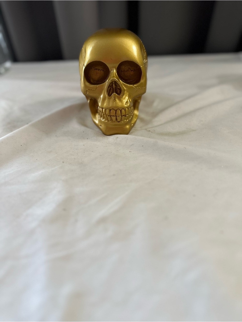 Gold Decorative Skull Accent